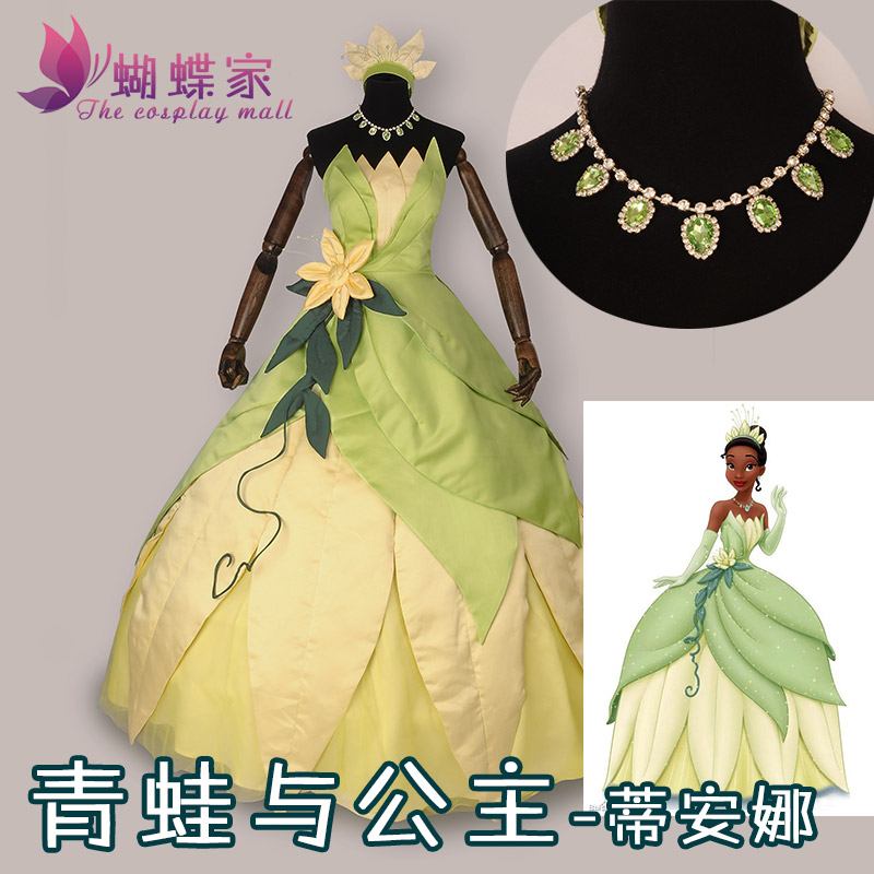 Women Accessories Wholesale - Prinzessin Tiana Kleid Cosplay Kostüm Karnevalskostüm