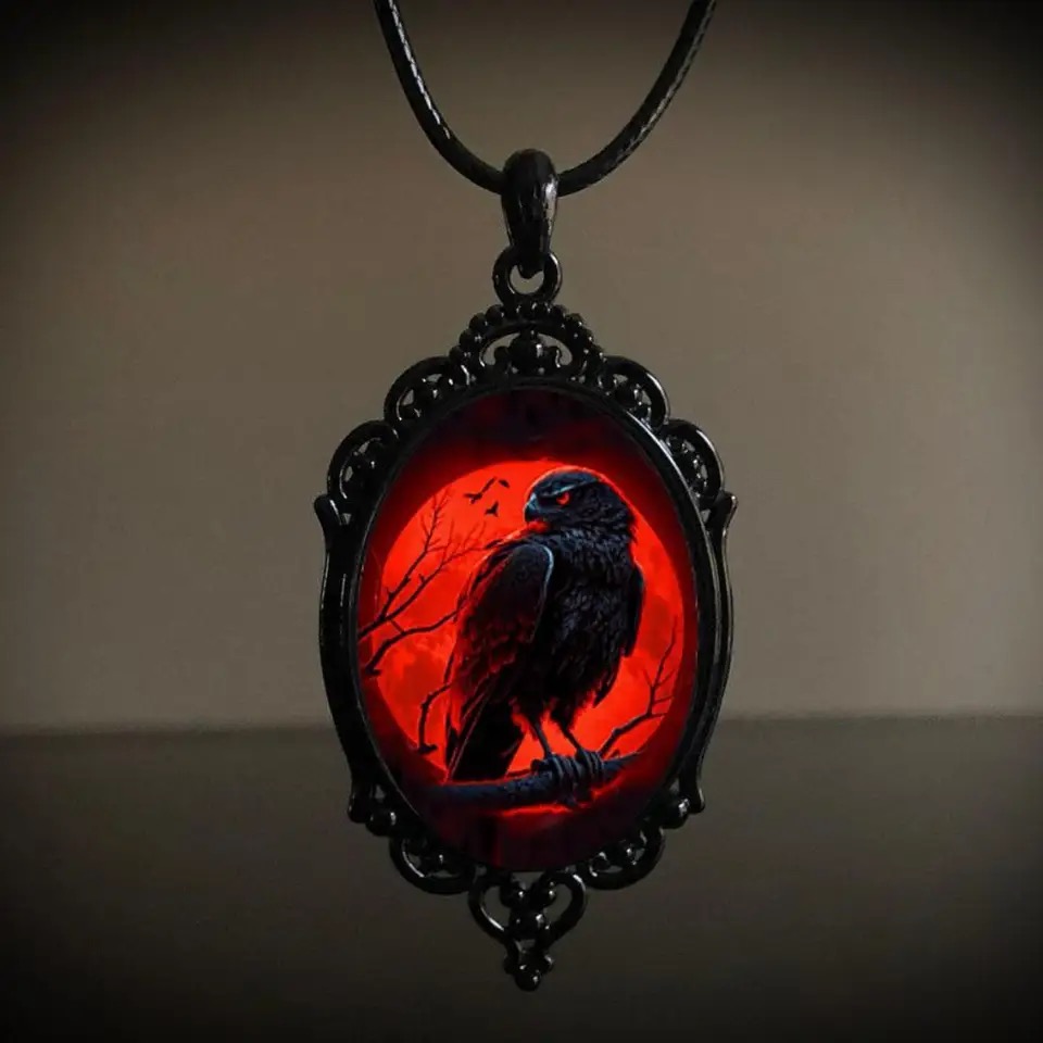 Women'S Vampire Accessories - Gothic Vampir Eule Cameo Halskette Frauen