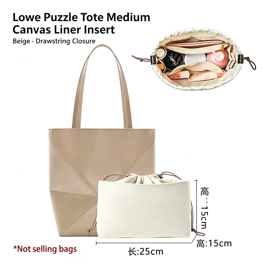 Women Accessories Bag - Reißverschluss-Filztaschen-Organizer-Einsatz für Loewe Tote Handtasche Leichter