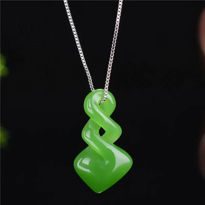 Women Accessories Dropshipping - Natürliche Hetian Jade grüne Farbe Anhänger