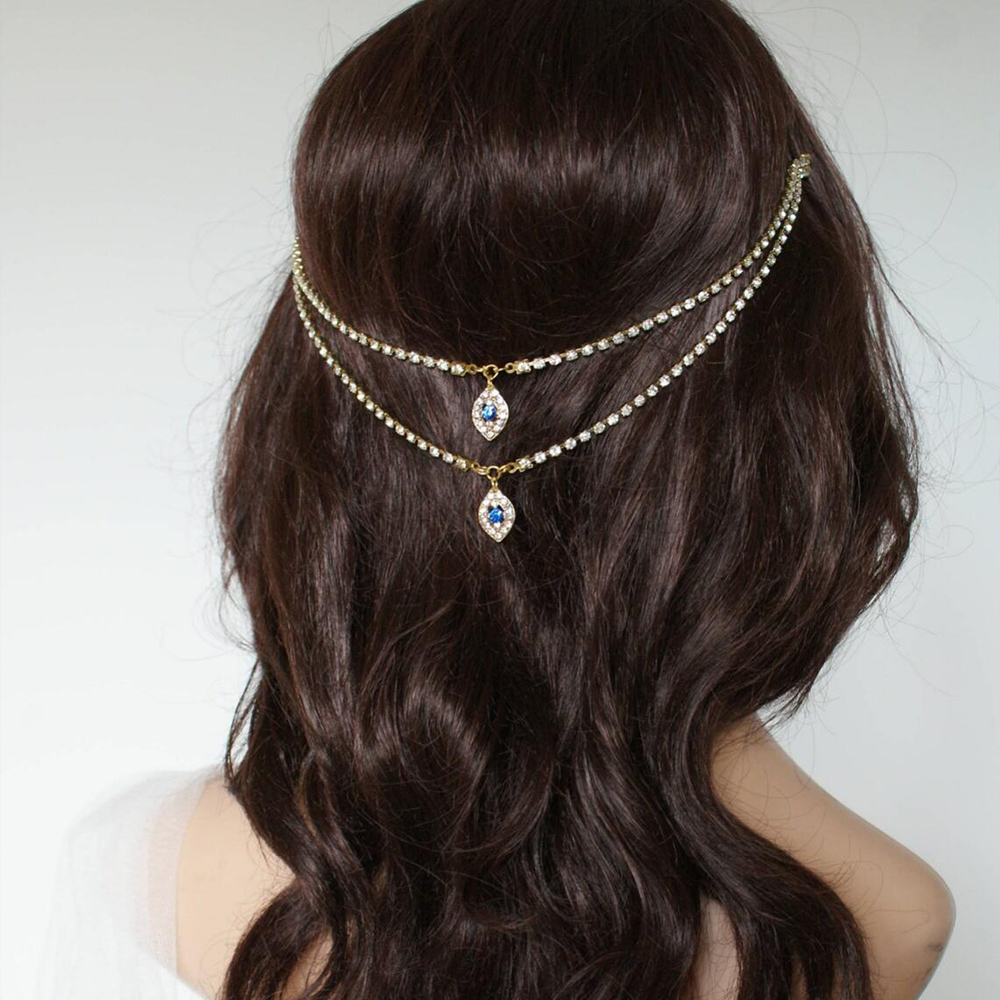 Women Accessories Dropshipping - Wunderschöne Dame Hochzeit Haarkamm Kette Wasser