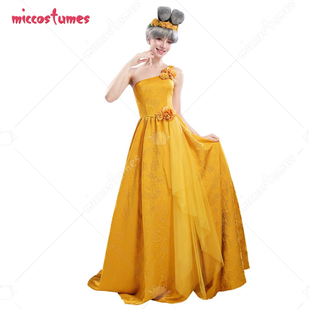 Women Accessories Wholesale - 【Versandfertig】 Miccostumes Damen-Kaninchen-Cosplay-Kleid, gelbes Cosplay-Kleid mit