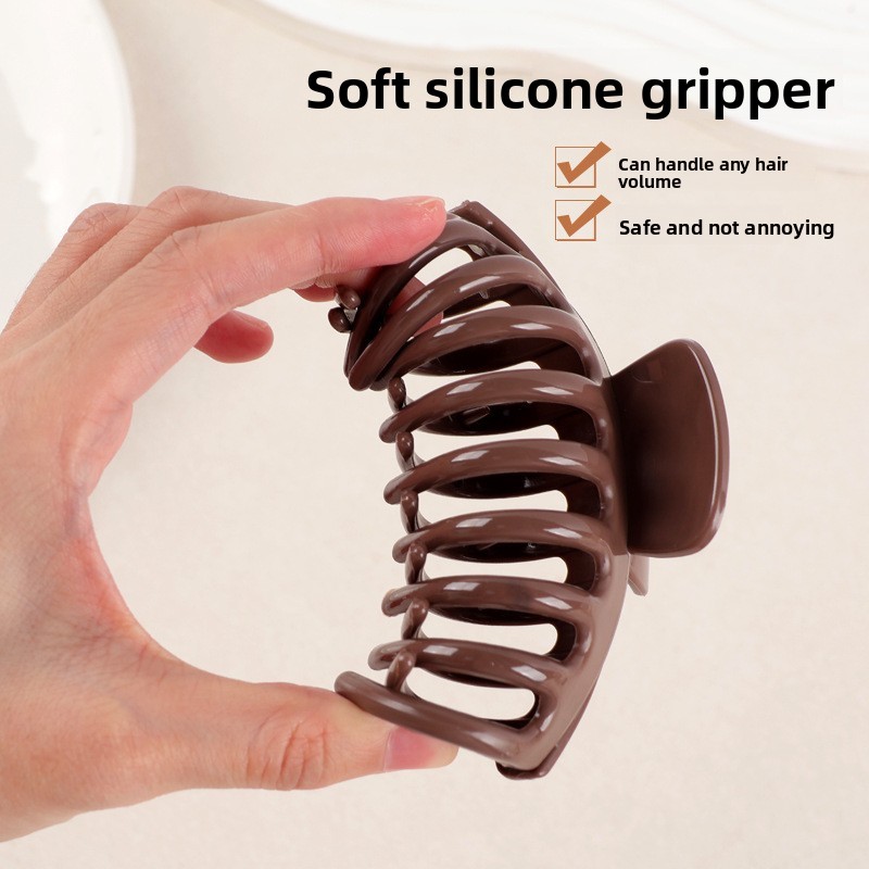 Women Accessories Dropshipping - Weiche Silikon-Haarklammer in Haifischform, Sicherheits-Haarklammer, bruchsichere,