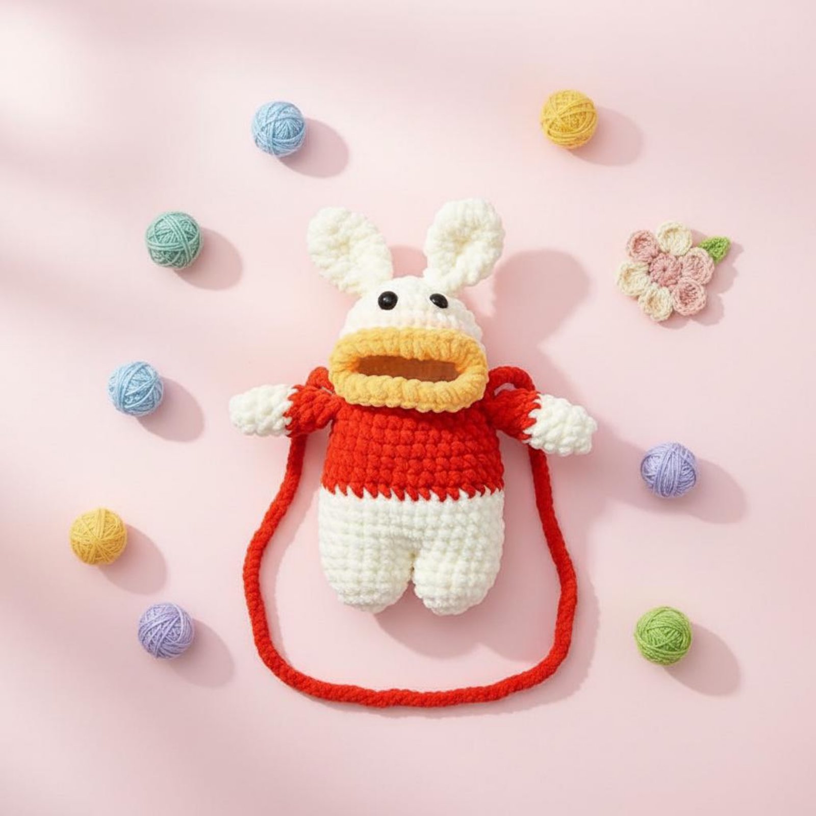Women Accessories Bag - Gehäkelte Frosch-Handytasche, handgefertigte gestrickte Frosch-Tasche, modisches