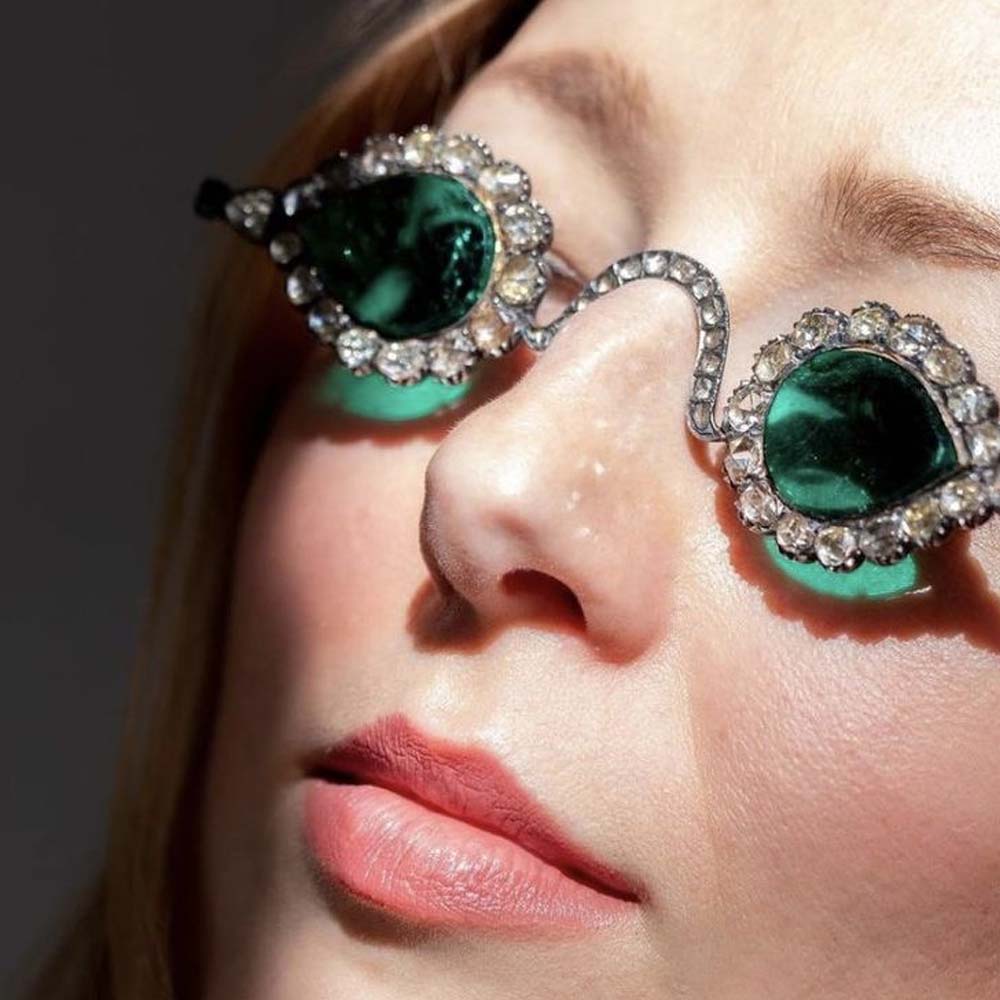Women Accessories Dropshipping - Stone fans grüne Wasser tropfen Sonnenbrille