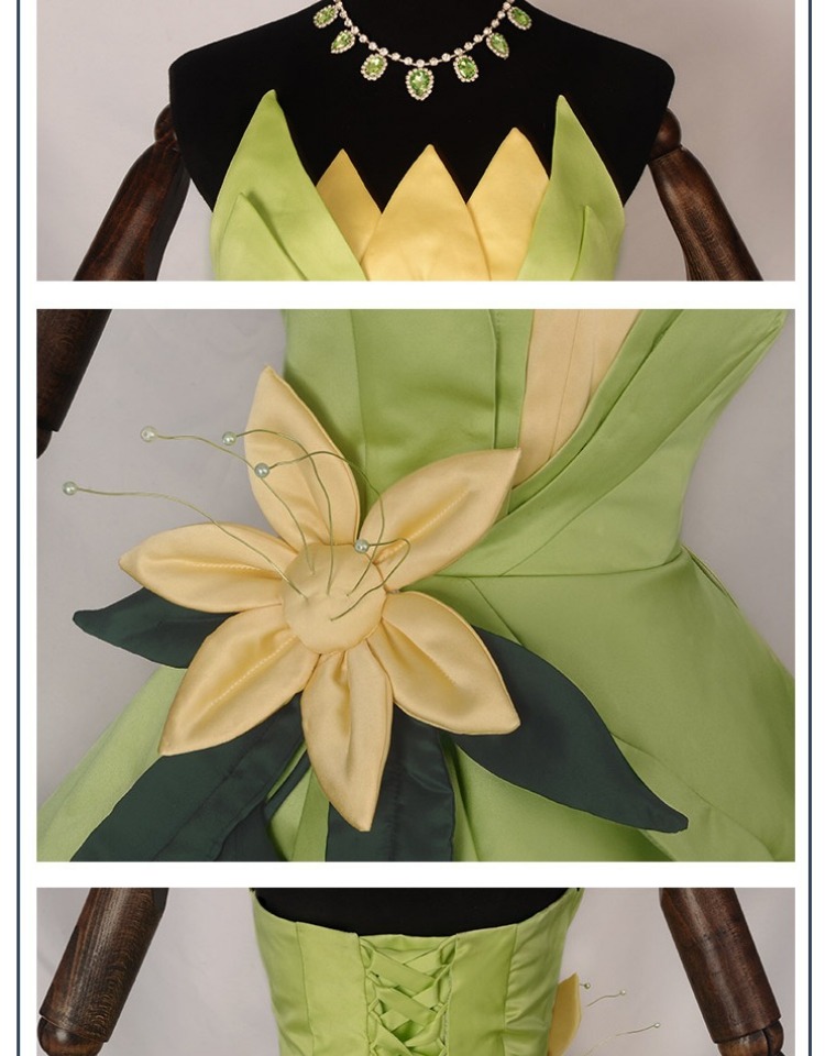 Prinzessin Tiana Kleid Cosplay – Women Accessories Wholesale Bewertung und Preis