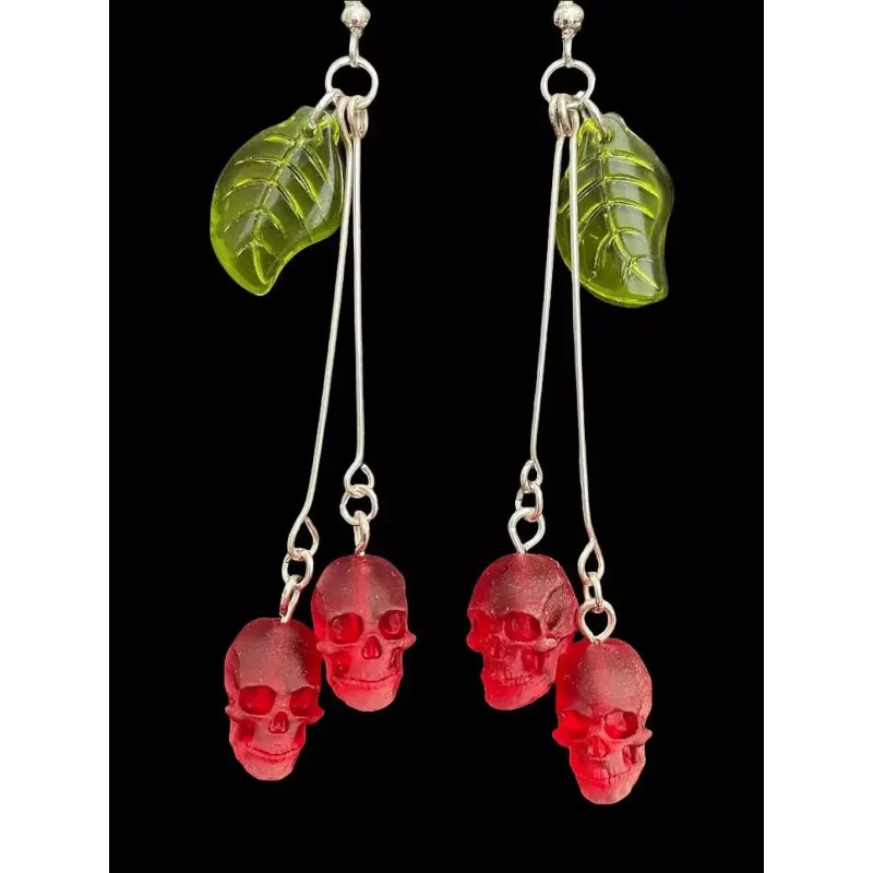 Gothic Totenkopf Kirsche Ohrri – Women'S Vampire Accessories Bewertung und Preis