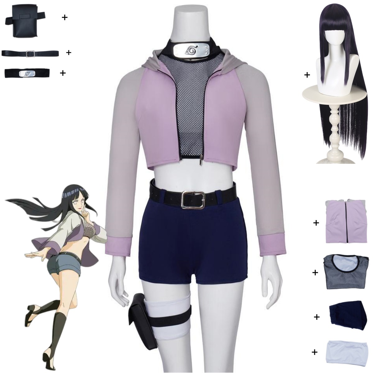 Anime Hyuga Hinata Cosplay Kos – Women Accessories Bag Bewertung und Preis