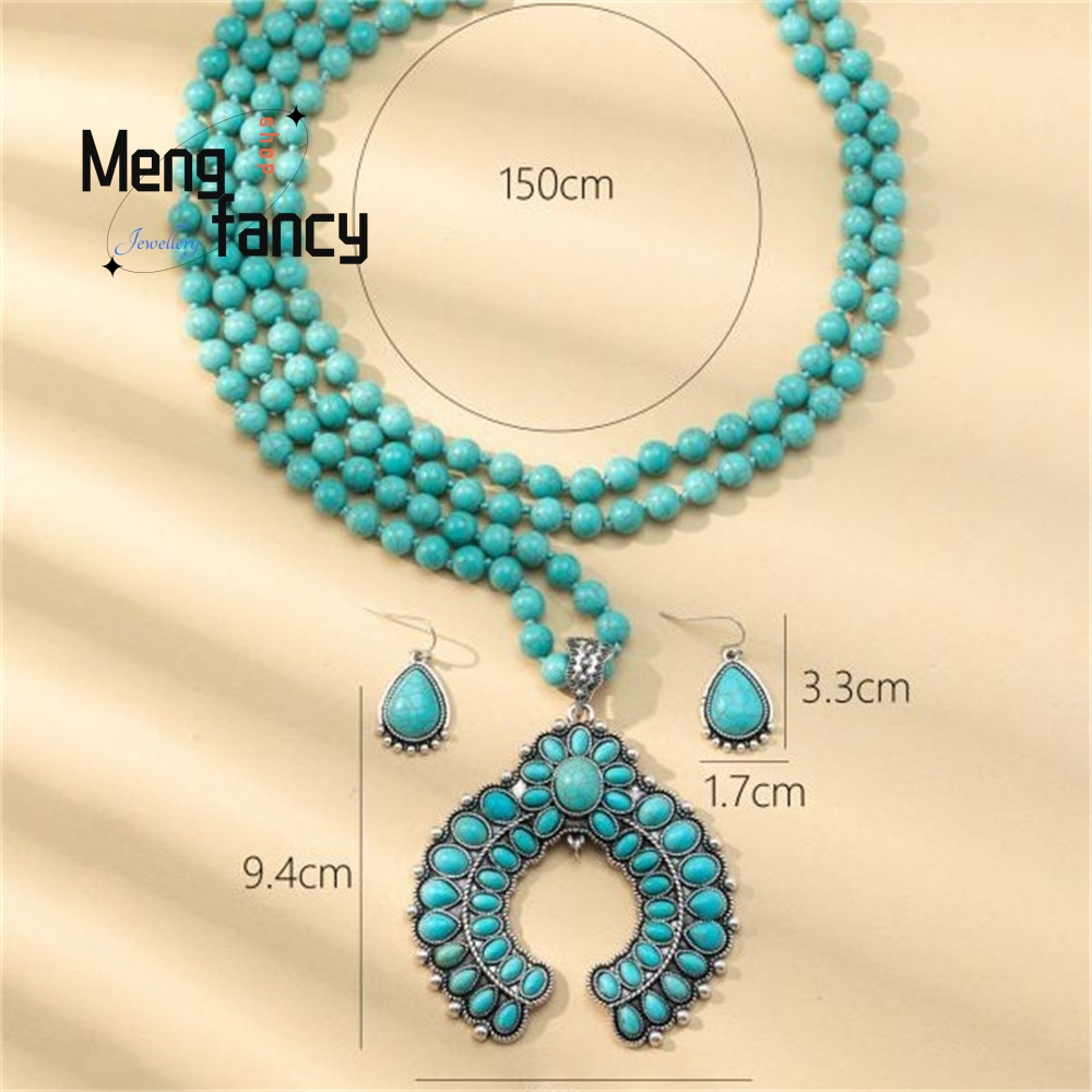 Retro dreilagige Blumenohrring – Layered Necklace Set Bewertung und Preis