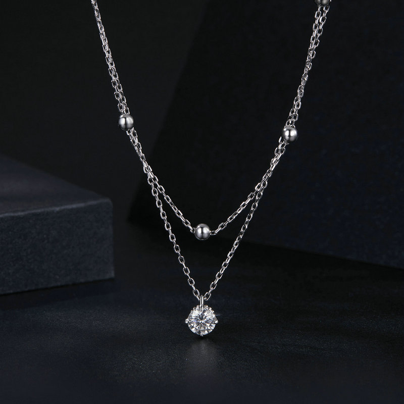 Bamoer U 0,5 CT Moissanit-Hals – Layered Necklace Set Bewertung und Preis